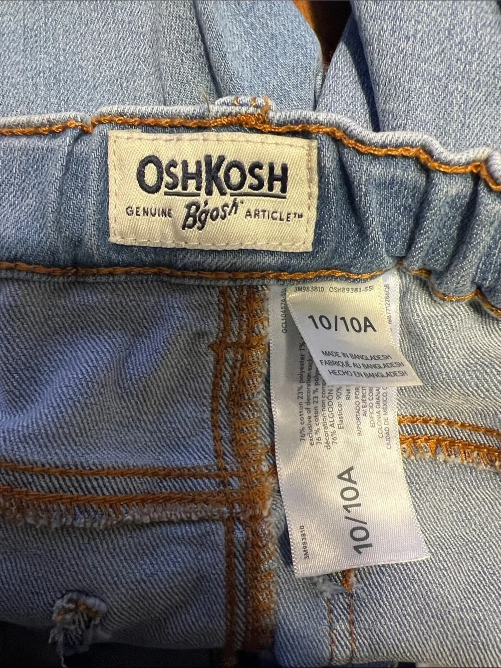 OshKosh B'gosh Light Wash Jeans with Pink Accents
